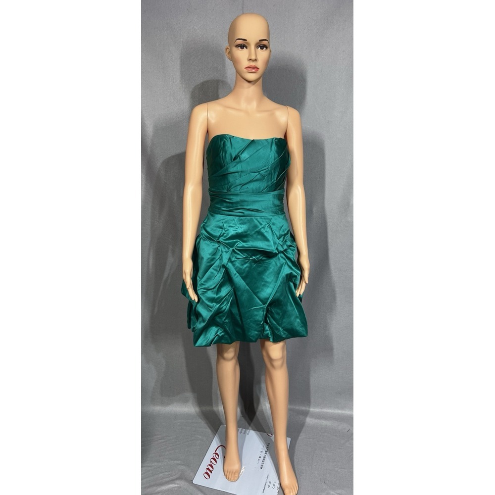 David's Bridal‎ Green Strapless Short Formal Dress Size 2